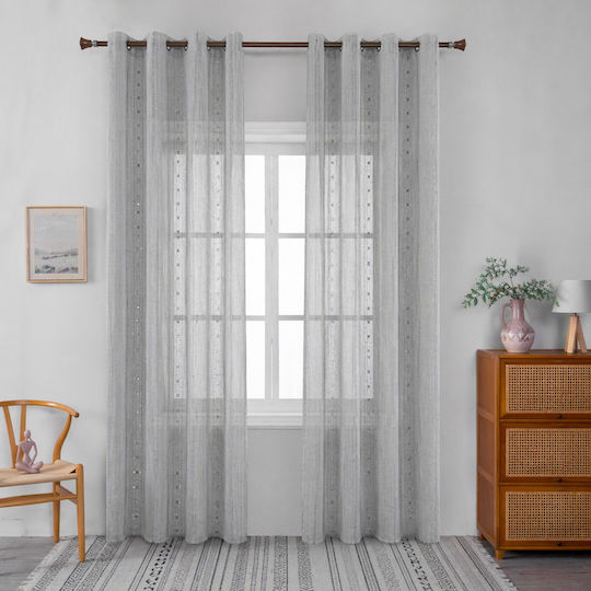 My Home Luxury Vorhang mit Bleistiftfalten Grau 270x280cm