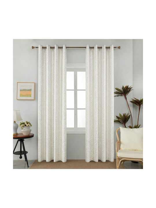 My Home Luxury Vorhang mit Bleistiftfalten Weiße 280x270cm