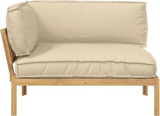 Scaun De Exterior Din Lemn Bej Cu Pernă 133x92x69cm