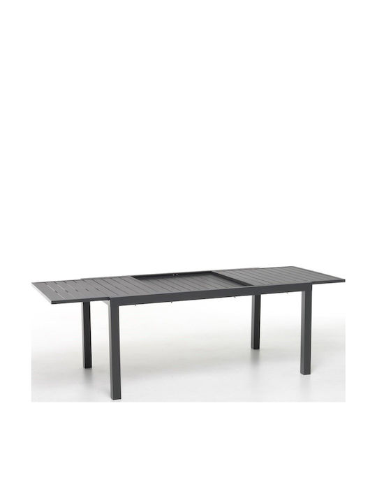 Kitchen Table Extendable Gray 240(+80) x 90 x 75 cm