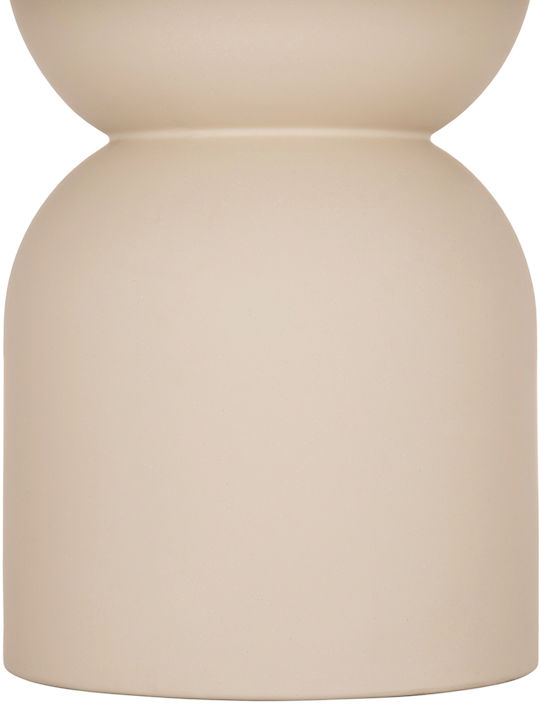 Kazvin Masă Rotundă de Dining din Beton Bej 130x130x75cm