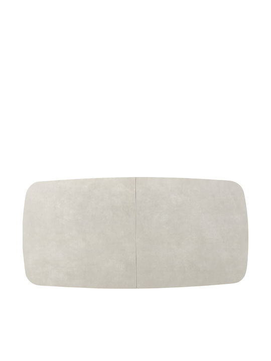 Celeste Kitchen Table Extendable with Marble Surface Beige 180x90x76cm