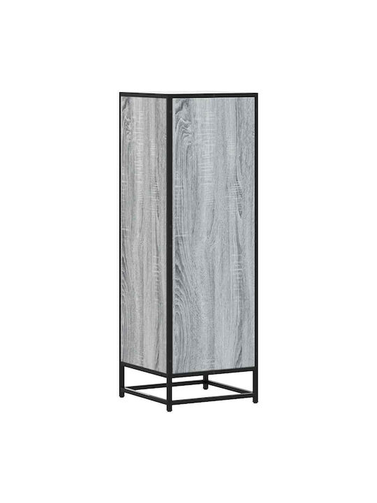 Hochschrank Wandnischenschrank Wohnzimmer aus Holz & Metall Grau 35.5x35x106.5cm