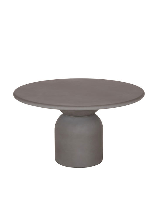 Kazvin Masă Rotundă de Sufragerie din Beton Gri 130x130x75cm