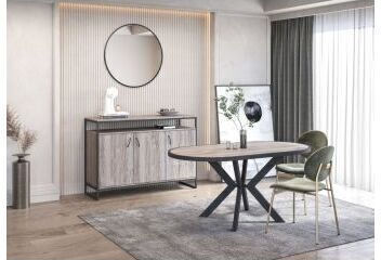 Τραπεζαρίας Σταχτί 160x160x90εκ. Τραπεζαρίας Σταχτί 160x160x90εκ.