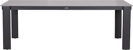 Punder Dining Table with Stone Surface Gray 220x100x75cm