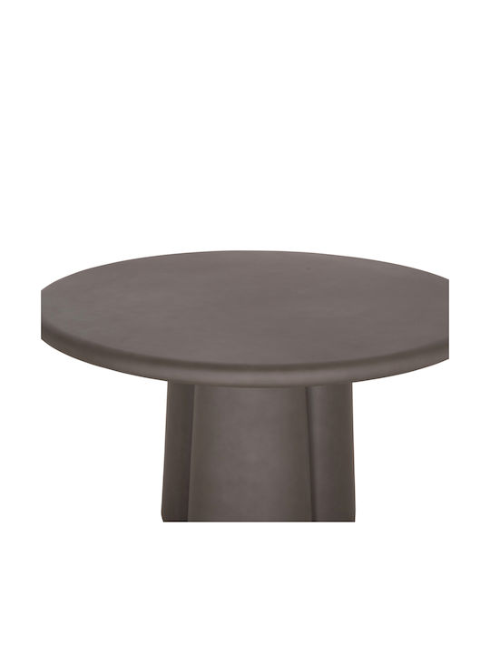 Nayu Rundes Esszimmer- und Küchentisch aus Grauem Beton 120x120x75cm