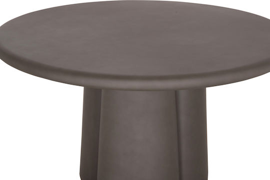 Nayu Masă Rotundă de Dining din Beton Gri 120x120x75cm