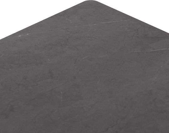 Punder Dining Table with Stone Surface Gray 220x100x75cm