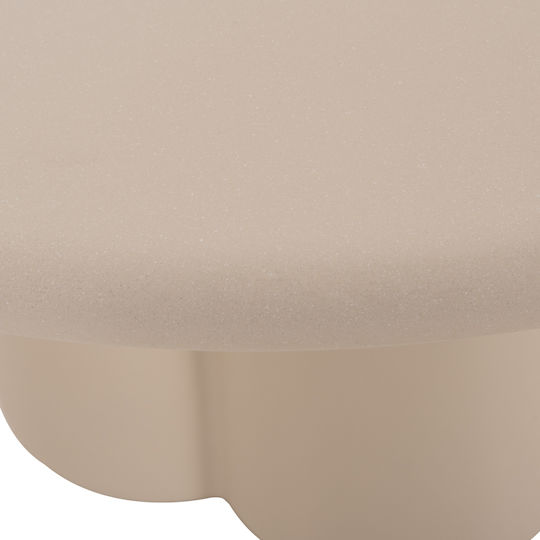 Nayu Masă Rotundă de Dining din Beton Bej 120x120x75cm