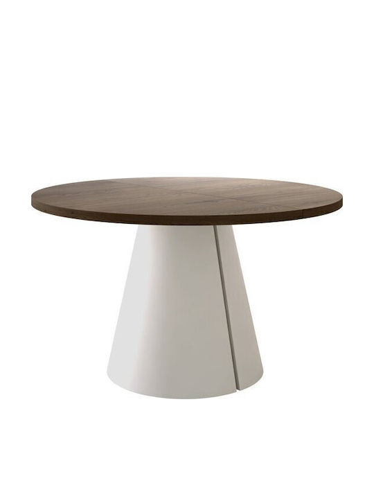 Oswego 166 Rund Esstisch Ausziehbar Holzschatten Kasmir 76x76cm