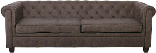Chesterfield-W Canapea Cu Trei Locuri Antique Maro 219x82x73cm E9420,33