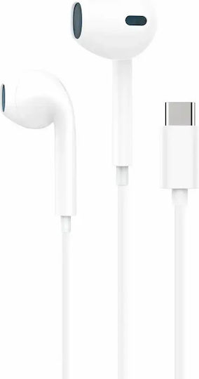 Foneng Wired In-ear Headphones Foneng T36 Usb-c Microphone 1.2m White
