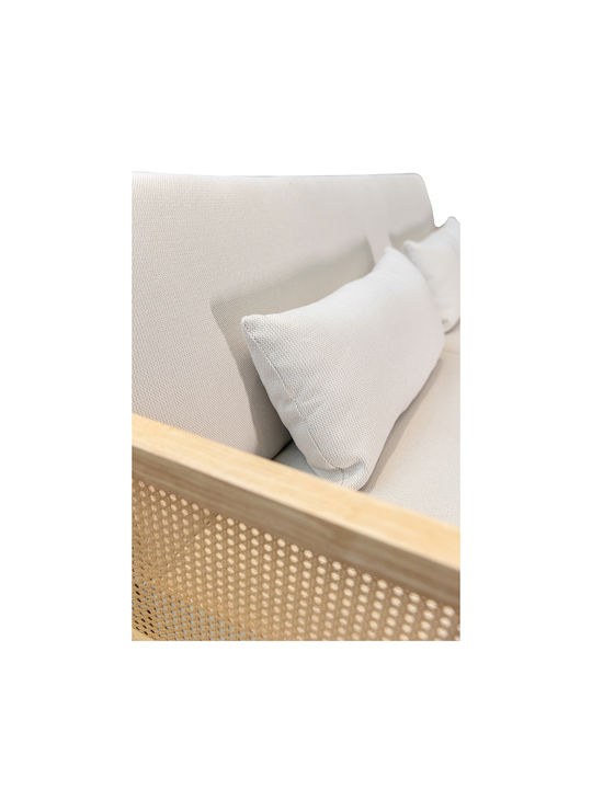 Ammos Three-Seater Couch Bed Off White 196x82x81 cm