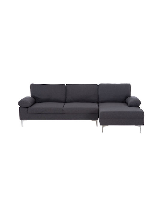 Anton Γωνιακός Καναπές με Δεξιά Γωνία Γκρι 263x133x85εκ.