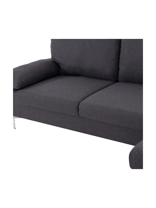 Anton Γωνιακός Καναπές με Δεξιά Γωνία Γκρι 263x133x85εκ.