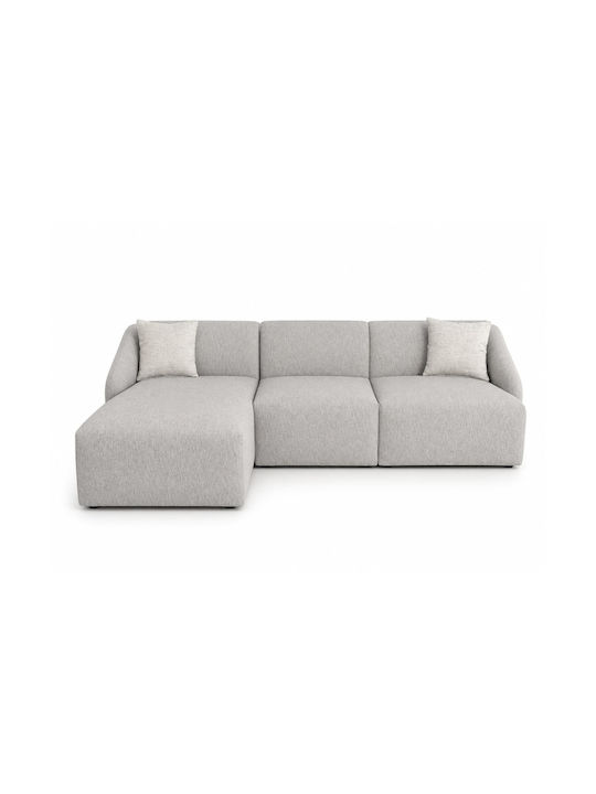 Novar Ъглов Диван с Ляв Ъгъл Сив 255x157x77см