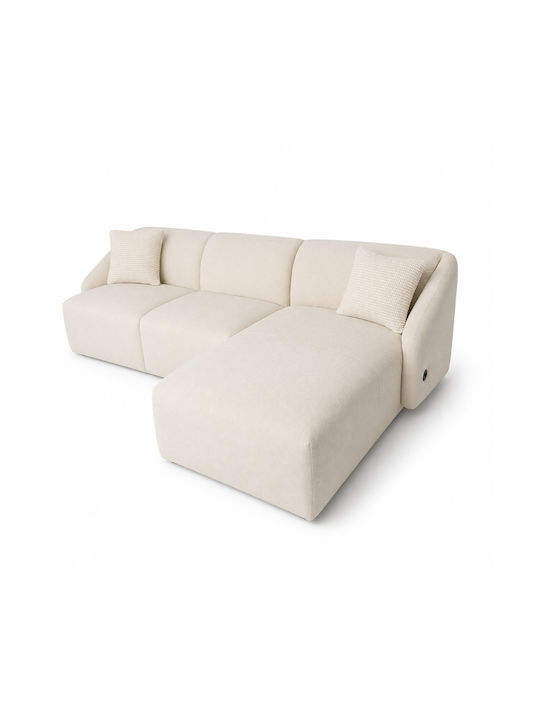 Novar Corner Couch with Right Corner Beige 255x157x77 cm