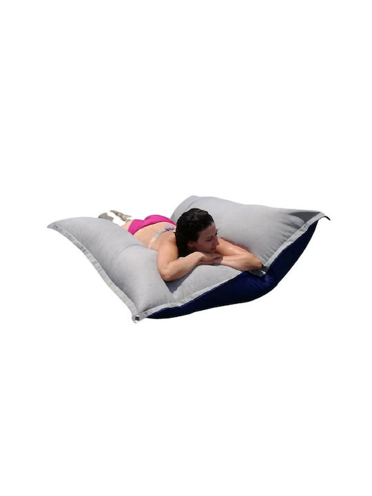 Pouf Bolster Waterproof Floating Gray 140x140x20cm