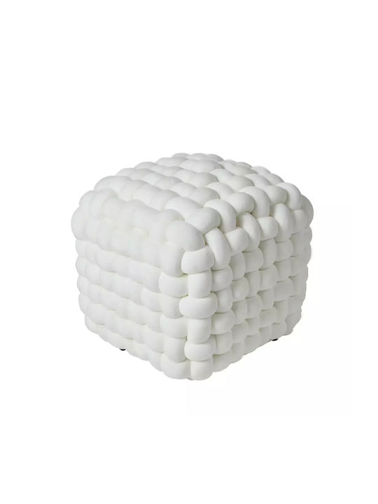 Πουφ Σκαμπό Αδιάβροχο 2275 White 43x43x40cm
