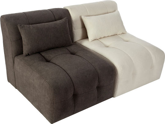 Πουφ Sessel Sofia Εκρού Μπουκλέ 70x95x75cm