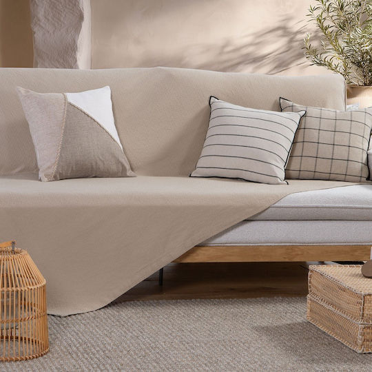 Nef-Nef Homeware Betty Three-Seater Sofa Throw 180x300cm Beige