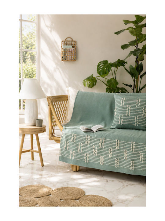 Nima Nima Three-Seater Sofa Throw Chenille 180x300cm Blue
