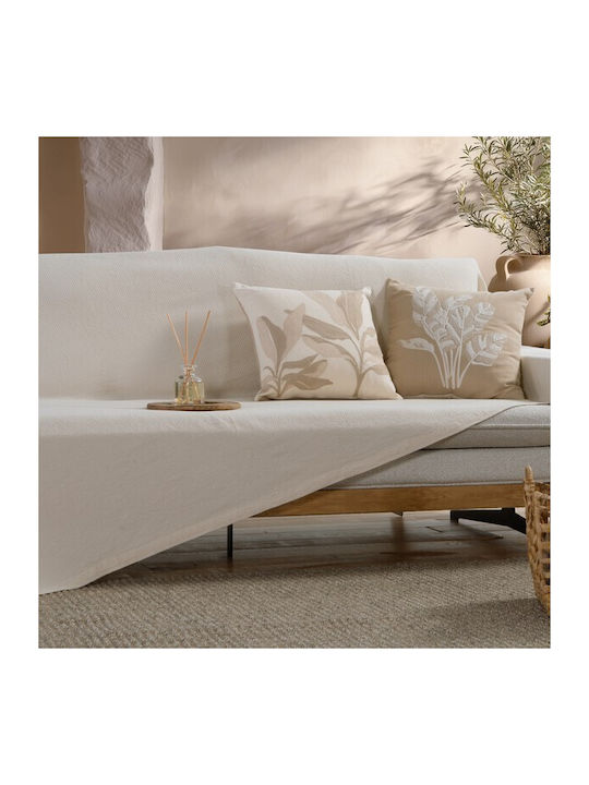 Nef-Nef Homeware Betty Sofa Throw 2 Seater 180x250cm Ecru