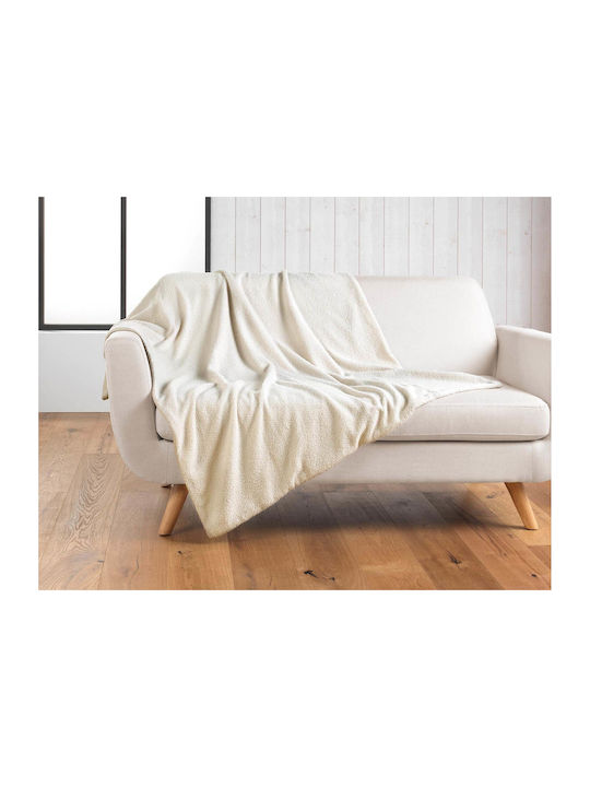 L-c Wooly Покривка За Фотьойл Букле 180x220см Натурален