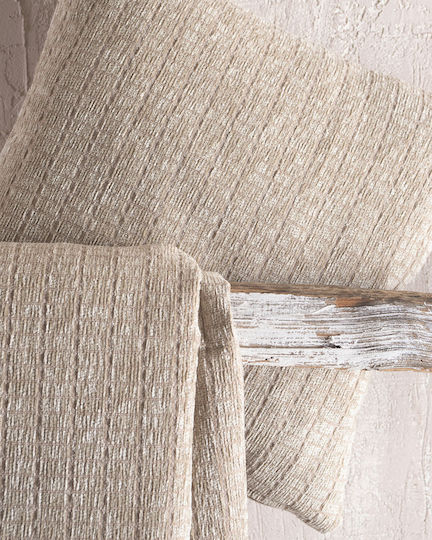Rythmos Corvet Three-Seater Sofa Throw 2 Sides Chenille 180x280cm Blue