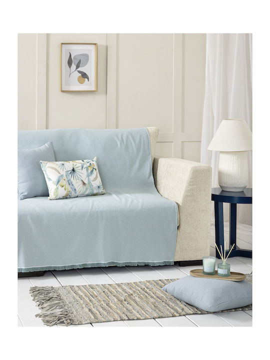 Nima Iris Ριχτάρι Πολυθρόνας Chenille 180x180εκ. Petrol