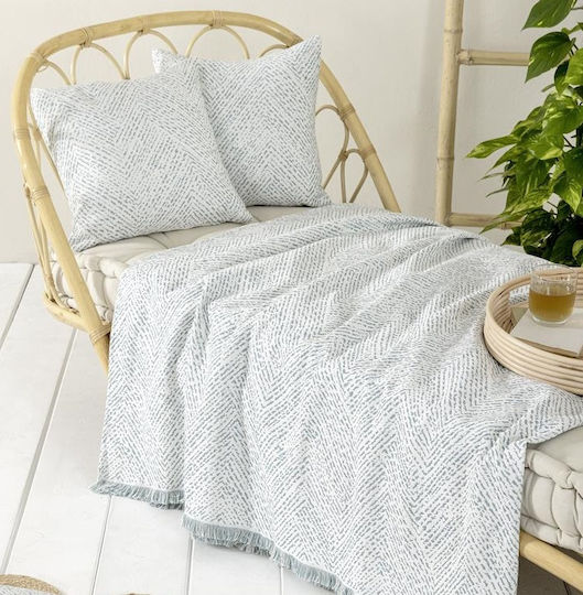 Nima Aria Ριχτάρι Τετραθέσιου Καναπέ Chenille 180x350εκ. Γκρι