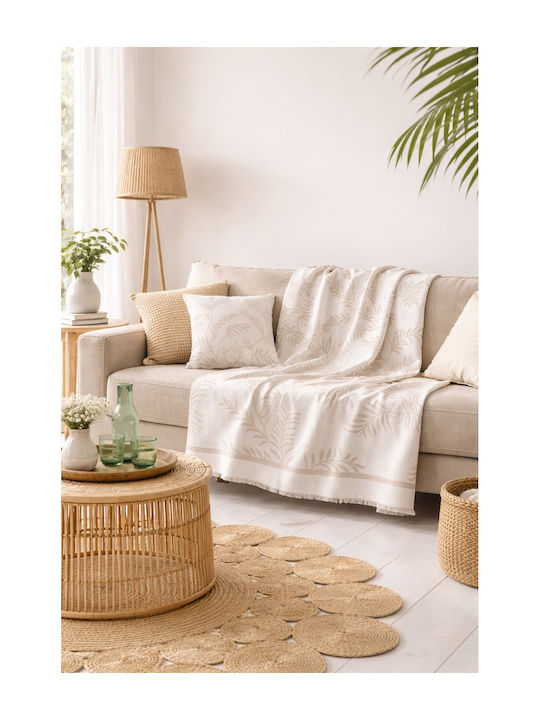 Nima Lillian Ριχτάρι Πολυθρόνας Chenille 180x180εκ. Beige