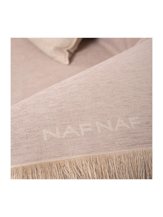 Naf Naf 358/135 Armchair Throw Chenille 180x180cm Dark Beige