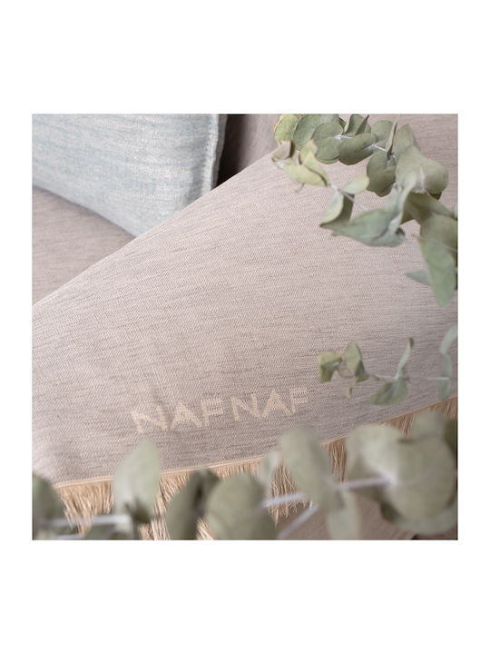 Naf Naf 358/127 Armchair Throw Chenille 180x180cm Light Gray