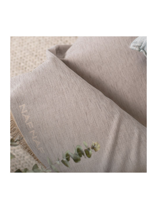 Naf Naf 358/127 Armchair Throw Chenille 180x180cm Light Gray