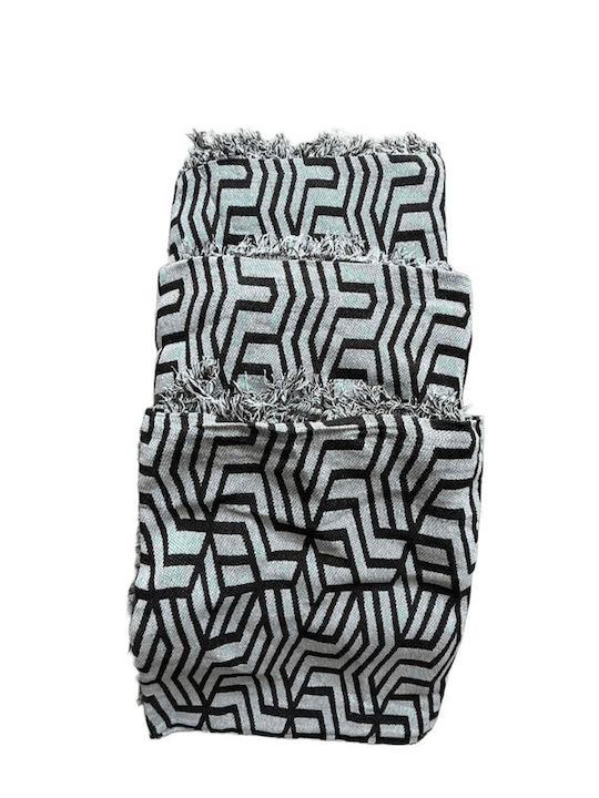 Kraft World Armchair Throw 180x180cm Light Gray TUR11-180x180-Light Gray