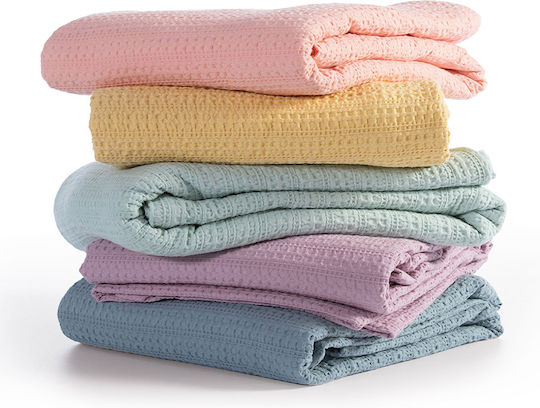 Nef-Nef Homeware Cool Piqué Decke Moni 160x240cm Dusty Blau