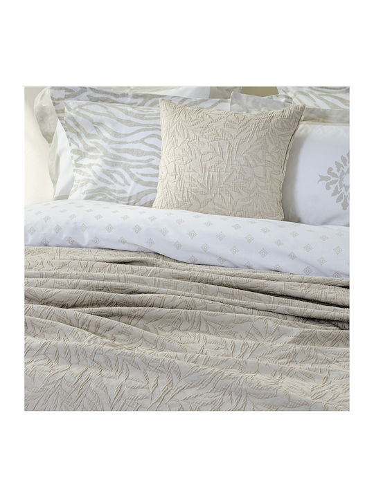 Nima Κουβέρτα Πικέ Υπέρδιπλη 220x240εκ. Taupe