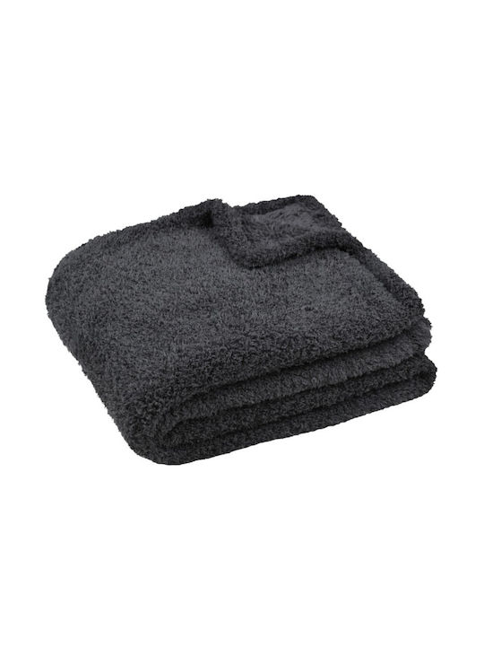 S-f Montreal Σετ Κουβέρτα Fleece Καναπέ 130x160εκ. Anthracite