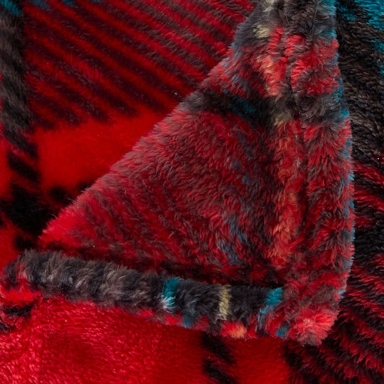 Atmosphera Fleece Blanket Sofa 130x170cm Red