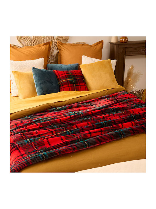 Atmosphera Κουβέρτα Fleece Ημίδιπλη 180x230εκ. Κόκκινη 212575