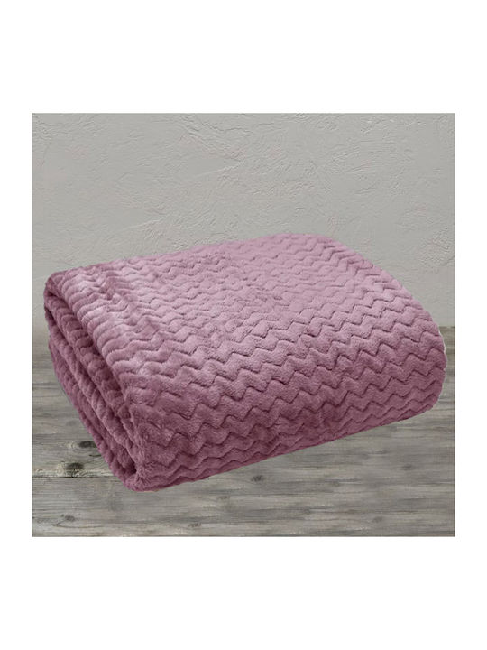To megalo pazari Decke Fleece Einzeln 160x220cm Rosa