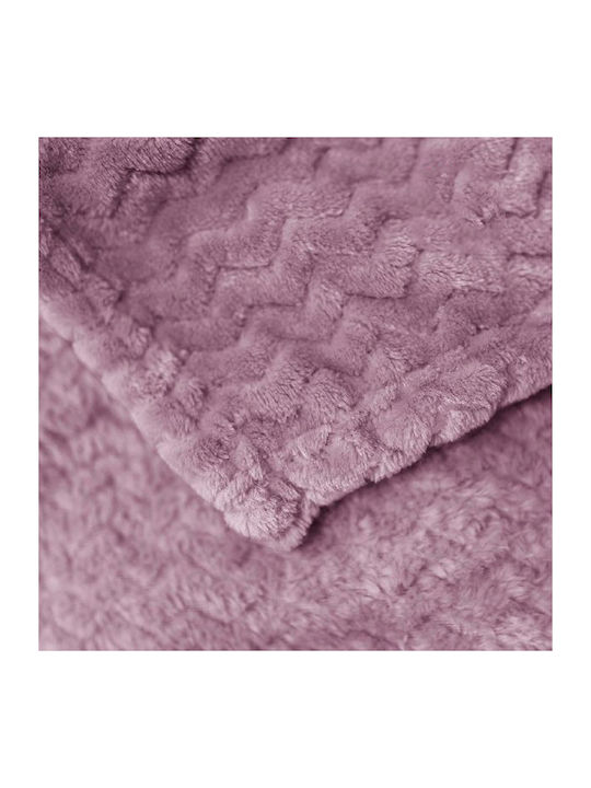 To megalo pazari Decke Fleece Einzeln 160x220cm Rosa