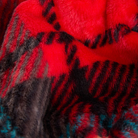 Atmosphera Fleece Decke Halbdoppelt 180x230cm Rote
