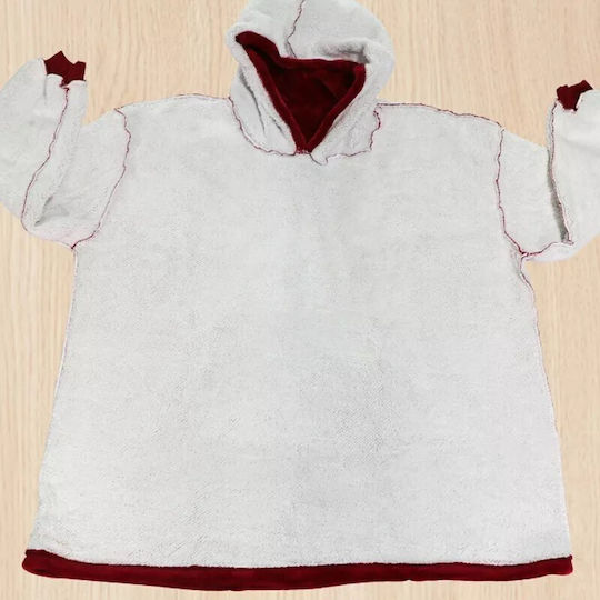Κουβέρτα Fleece με Μανίκια 80x80εκ. Κόκκινο