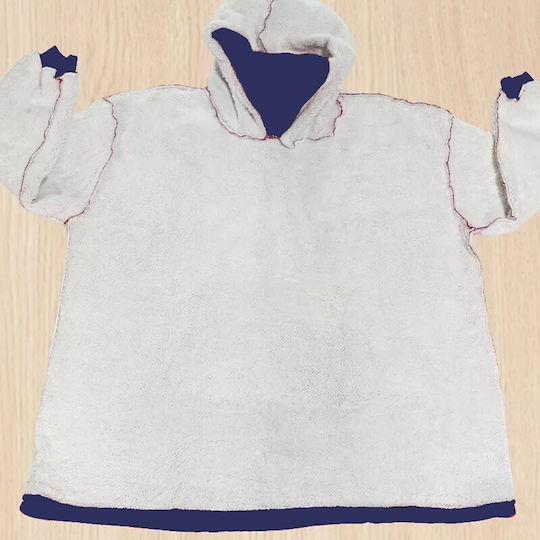 Fleece Decke mit Ärmeln 80x80cm Blau