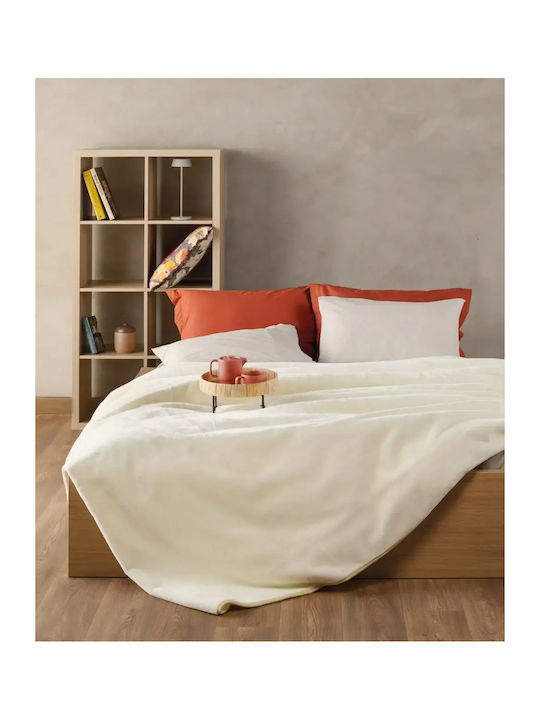 Kentia Notte Κουβέρτα Βελουτέ King Size 260x240εκ. White