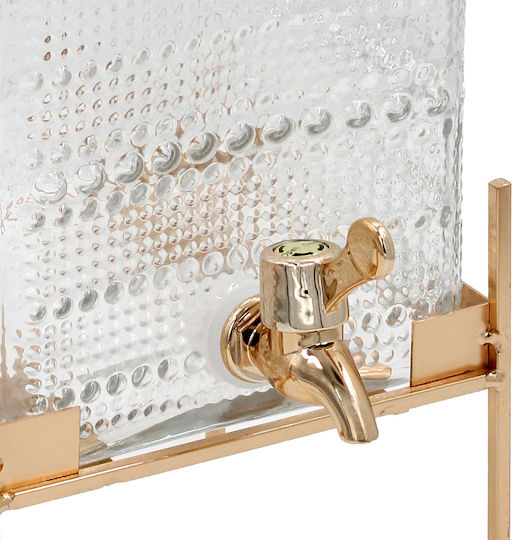 Keskor Glass Beverage Dispenser with Spigot 4lt