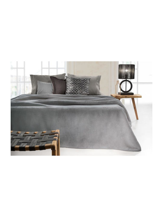 Guy Laroche Smooth Κουβέρτα Ισπανίας Βελουτέ Υπέρδιπλη 220x240εκ. Grey